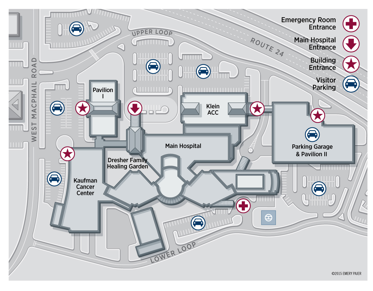 City College Campus Map Illustration Design