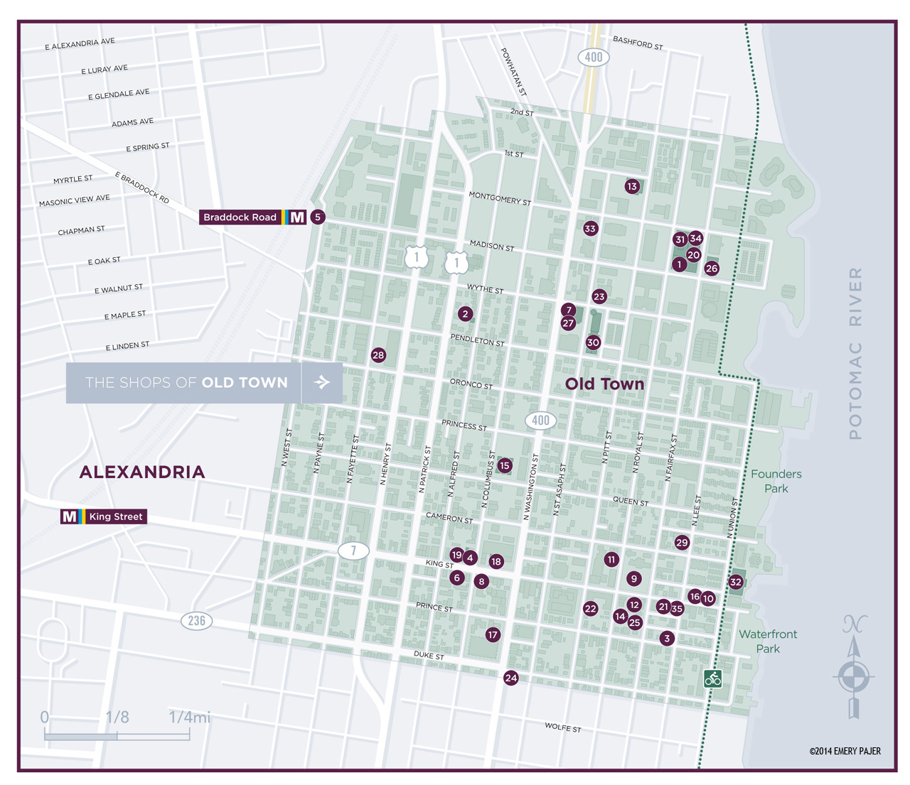 city map illustration of Alexandria Virginia