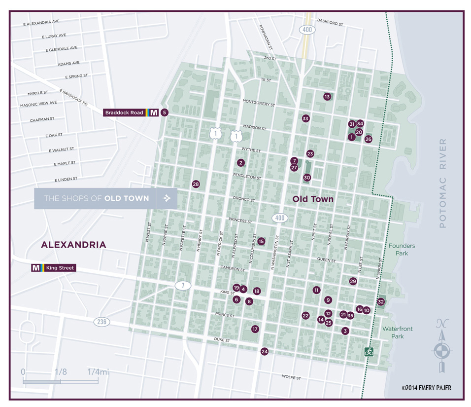 City Map Illustration of Alexandria Virginia