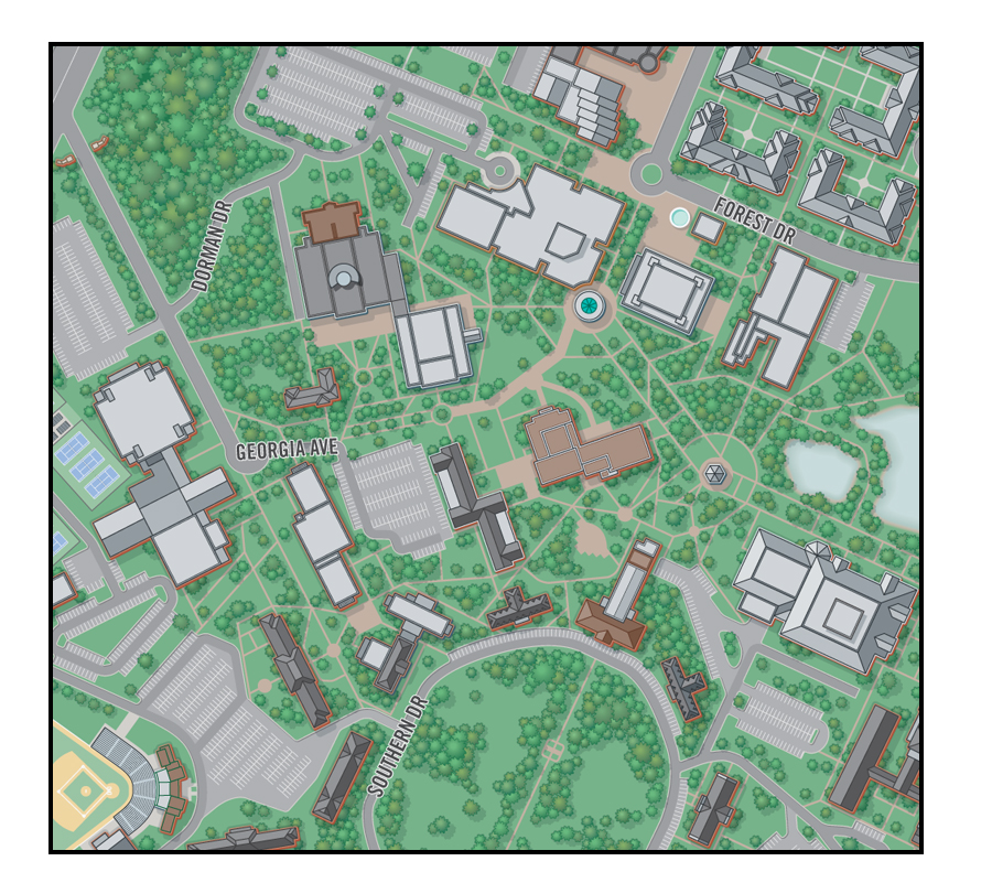 2D College Campus Map