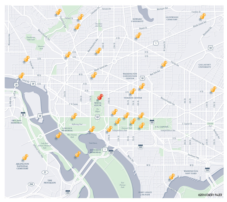 Street Map of Washington, DC