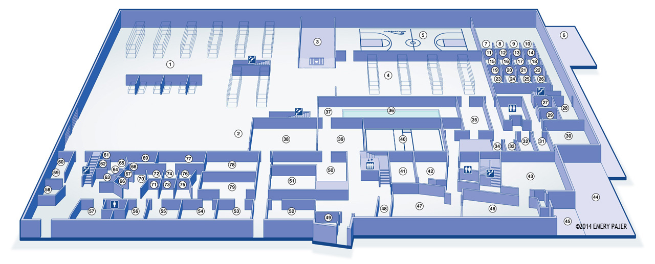 3D Wayfinding Floorplan Map